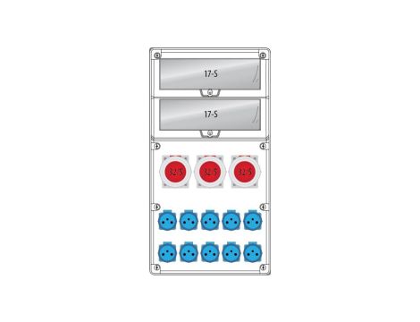 Rozdzielnica R-BOX 740 34S:3x32/5,10x250V,IP65 B.18.740-5_IP65