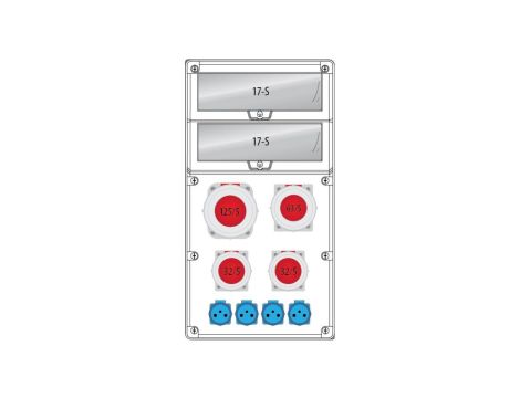 Rozdzielnica R-BOX 740 34S:1x125/5,1x63/5,2x32/5,4x250V,IP65 B.18.740-12_IP65