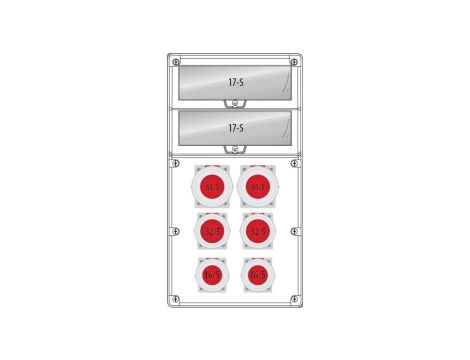 Rozdzielnica R-BOX 740 34S:2x63/5,2x32/5,2x16/5,IP65 B.18.740-2_IP65