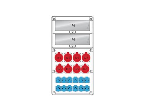 Rozdzielnica R-BOX 740 34S:4x32/5,4x16/5,12x250V,IP44 B.18.740-6