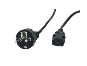 Przewód zasilający CEE7 IEC C13 - POSAC-C13EU18 czarny 1,8m