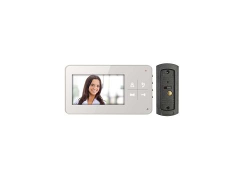 Zestaw wideodomofonowy LCD 3,5cala + kamera biały H1134