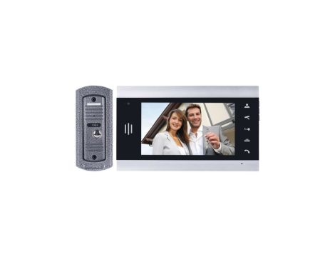 Zestaw wideodomofonowy LCD 7cali + kamera srebrny H2013