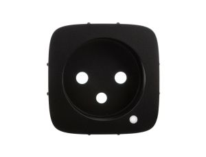VALENA ALLURE Plakietka gniazda 2p+z z podświetleniem led czarny 754878