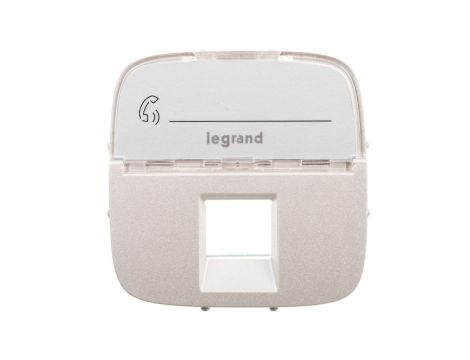 VALENA ALLURE Plakietka gniazda pojedynczego RJ11 lub rj12 lub RJ45 z etykietą perłowy 755479