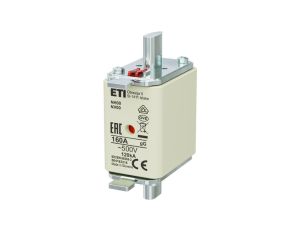 Bezpiecznik nożowy Wkładka topikowa, przemysłowa zwłoczna KOMBI NH00, NH00C gG/gL 160A 500V ETI POLAM