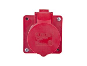 Gniazdo tablicowe z puszką 16A 4P 400V czerwone IP44 314-6p