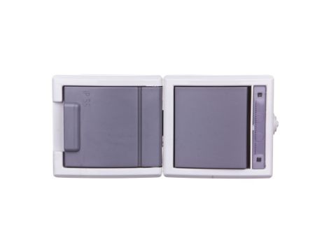 AQUANT Gniazdo hermetyczne nt. pojedyncze z/u + łącznik schodowy jednobiegunowy z klapką pełną/szarą 16A 250V IP55 szare 1256-10