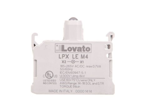Oprawka z LED czerwona 185-265V AC/DC LPXLEM4