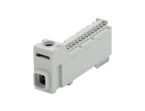 Listwa prądowa ZPS 1x25, 13x2,5 szara IP20