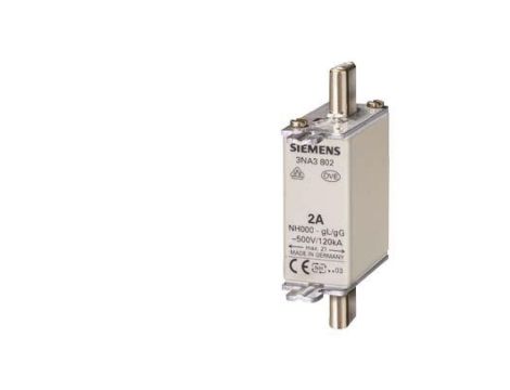 Wkładka topikowa niskonapięciowego wielkiej mocy NH000 In 125 A gG Un AC 400 V Un DC 250V 3NA3832-8 /3szt./