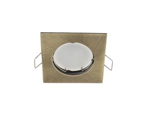 Punktowa oprawa sufitowa wpuszczana RAMI Brass IP20 kwadratowa mosiądz EDO777318 EDO
