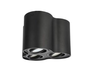 Oprawa sufitowa natynkowa SKAND 3 Black 3xGU10 IP20 okrągła czarna potrójna EDO777107 EDO