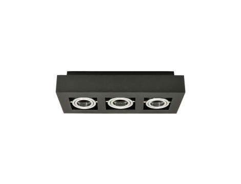 Oprawa sufitowa natynkowa OSMIN 3 Black IP20 kwadratowa potrójna czarny mat EDO777426 EDO