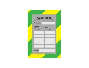 Tablica informacyjna uziemienia – kolor pomiary