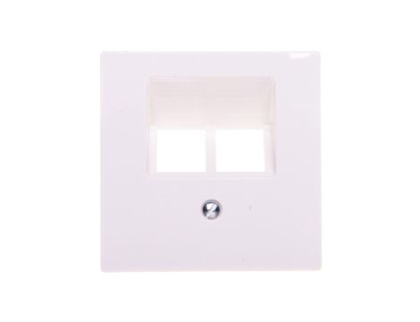 Płytka centralna mechanizmu gniazda RJ45, podwójna, biały polarny Merten, System M MTN296119