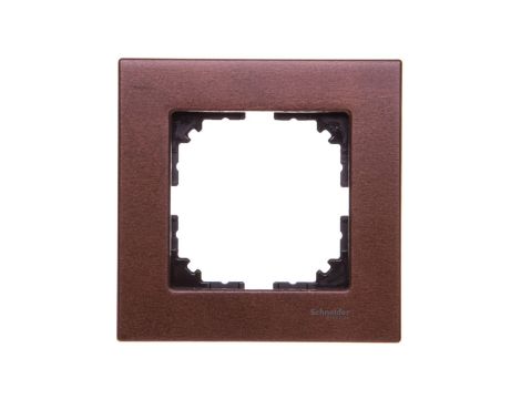 Ramka pojedyncza, orzech drewno, Merten, M-Elegance MTN4051-3473