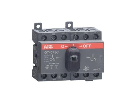 Przełącznik zasilania I-0-II 40A 3P OT40F3C 1SCA104913R1001