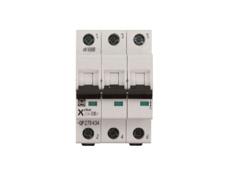 Wyłącznik nadprądowy 3P D 25A 6kA AC CLS6-D25/3-DP 270434
