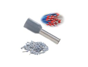 Końcówka Tulejkowa Izolowana Kablowa do Przewodów 12x4 mm2 Szara 100szt