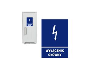 Tablica Informacyjna Tabliczka Znak Elektryczny WYŁĄCZNIK GŁÓWNY 148x210mm