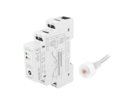 Wyłącznik zmierzchowy, na szynę DIN, 230VAC, SPDT, IP20, WZM WZM-01/S1
