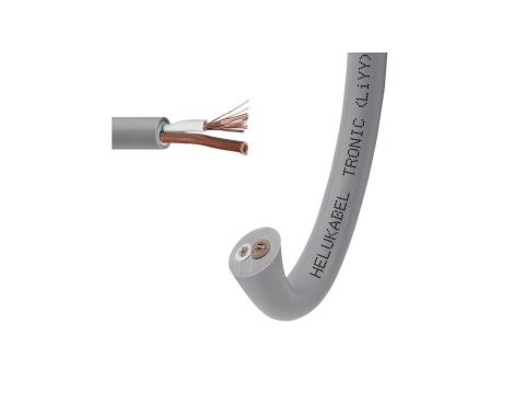 Kabel sterowniczy TRONIC LIYY 2x1mm2 szary 500V olejoodporny linka Helukabel /500m/