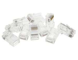 Wtyk modularny RJ45 8P8C kat.6 nieekranowany UTP uniwersalny drut linka NEKU opakowanie WORECZEK 10szt.