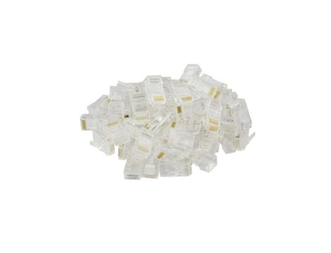 Wtyk modularny RJ45 8P8C kat.6 nieekranowany UTP uniwersalny drut linka NEKU opakowanie WORECZEK 50szt.