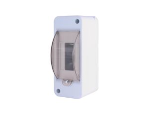 Rozdzielnica natynkowa S-2 1x2 moduły IP20 57x140x67mm drzwi transparentne dymne INCOBEX