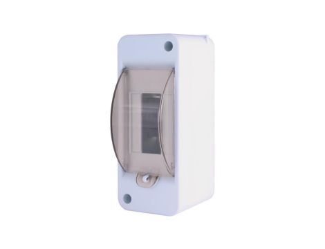 Rozdzielnica natynkowa S-2 1x2 moduły IP20 57x140x67mm drzwi transparentne dymne INCOBEX