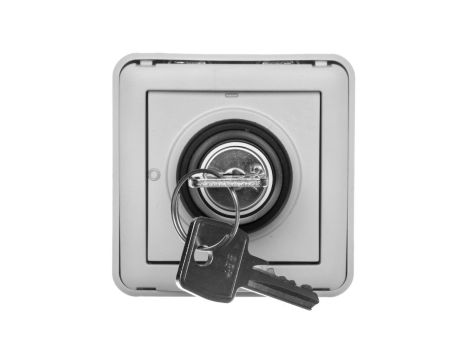 PLEXO55 Łącznik z kluczykiem 3 pozycje szary 069535