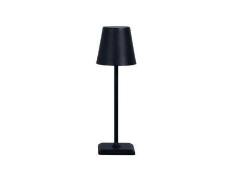 lampka LED bezprzewodowa dotykowa stołowa klosz czarna