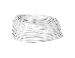 Przewód mieszkaniowy H03VV-F (OMY) 2x1 biały 300/300V /100m/
