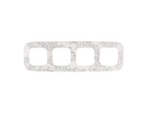 VALENA ALLURE Ramka poczwórna arabeska chrom 754344