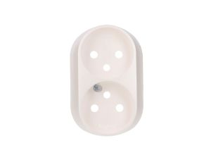 VALENA ALLURE Plakietka gniazda podwójnego 2x2p+z perłowy 753999