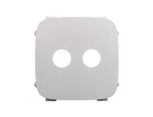 VALENA ALLURE Plakietka gniazda głośnikowego bananowego pojedynczego aluminium 755287