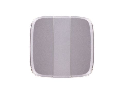 VALENA ALLURE Klawisze łącznika potrójnego aluminium 755037