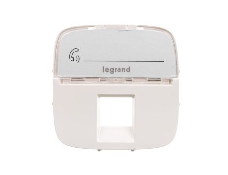 VALENA ALLURE Plakietka gniazda komputerowego RJ45 z uchwytem etykiety biała 755475