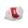 Wtyczka odbiornikowa 32A 5P 400V czerwona IP44 525-6kdv