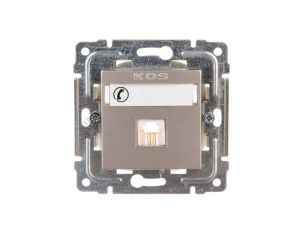 DANTE Gniazdo telefoniczne pojedyncze RJ11 inox 454163