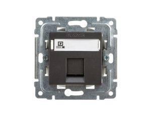 DANTE Gniazdo komputerowe RJ45 kat.5e nieekranowane grafit 456065