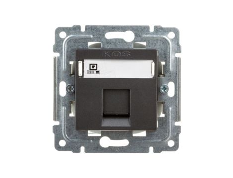 DANTE Gniazdo komputerowe RJ45 kat.5e nieekranowane grafit 456065