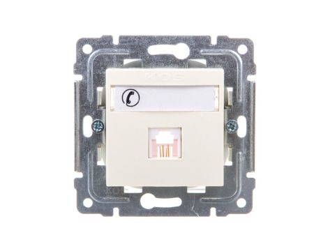 DANTE Gniazdo telefoniczne pojedyncze RJ11 krem 450363