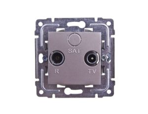 DANTE Gniazdo antenowe RTV przelotowe 8dB inox 454174