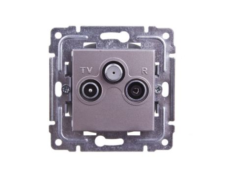 DANTE Gniazdo antenowe RTV/SAT przelotowe inox 454177