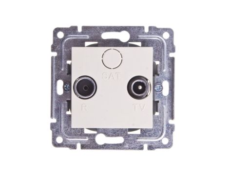 DANTE Gniazdo antenowe RTV przelotowe 8dB krem 450374