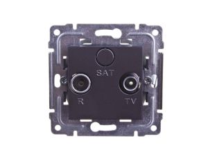 DANTE Gniazdo antenowe RTV przelotowe 8dB grafit 456074