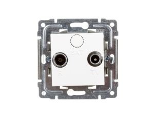 DANTE Gniazdo antenowe RTV przelotowe 8dB białe 450474