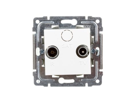 DANTE Gniazdo antenowe RTV przelotowe 8dB białe 450474